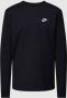 Nike Sportswear Club T-shirt met lange mouwen voor heren Zwart - Thumbnail 2