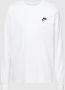 Nike Sportswear Club T-shirt met lange mouwen voor heren Wit - Thumbnail 1