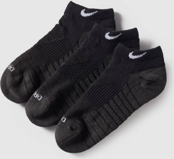 Nike Everyday Max Cushioned Onzichtbare trainingssokken (3 paar) Zwart