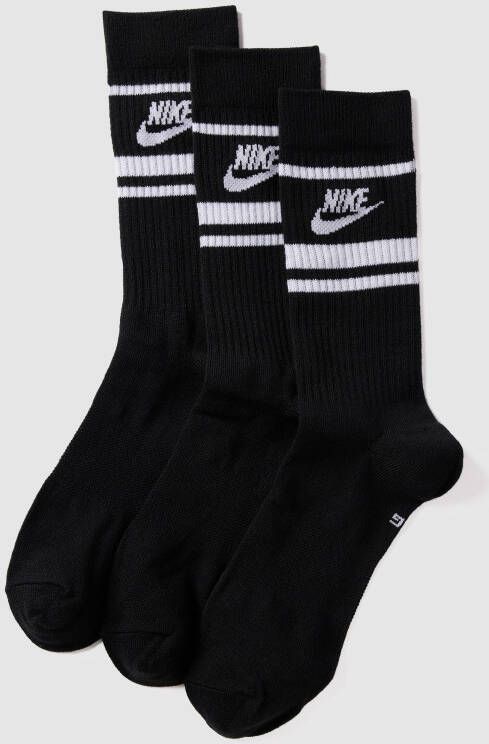 Nike Sportswear Dri-FIT Everyday Essential crew sokken (3 paar) Zwart