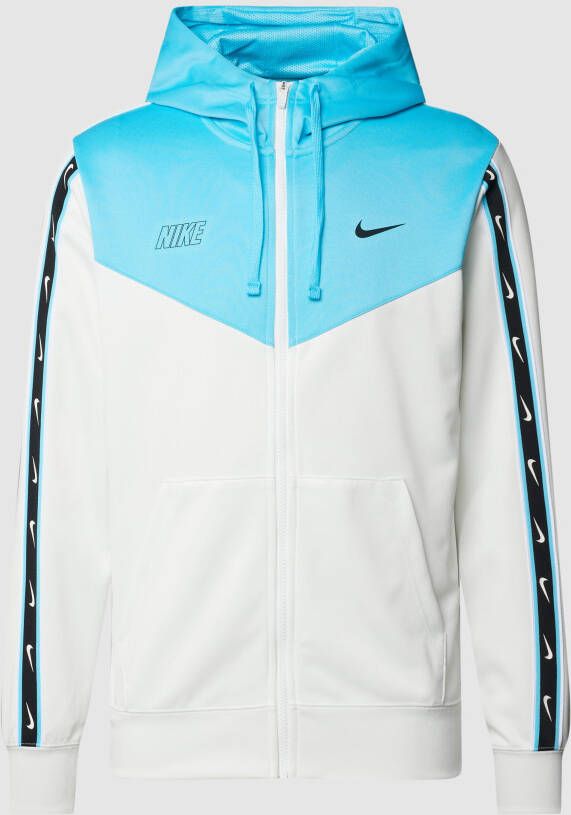 Nike Sportswear Repeat Hoodie met rits voor heren Wit