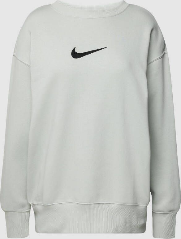 Nike Sportswear Oversized Fleece Sweatshirt Sweaters Kleding LIGHT SILVER BLACK maat: S beschikbare maaten:XS S XL