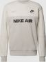 Nike Air Shirt met ronde hals van geborstelde fleece voor heren Grijs - Thumbnail 1