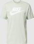 Nike T-shirt met labelprint in een effen design - Thumbnail 1