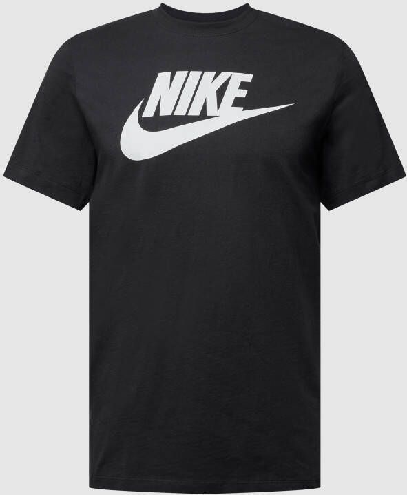 Nike Zwarte Katoenen Oversized T-shirts en Polos Black Unisex