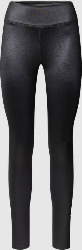 Nike One Glanzende legging met halfhoge taille voor dames Zwart