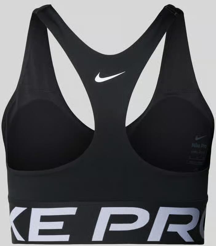 Nike Training Racerback-bustier met cut-out en labelprintdetails
