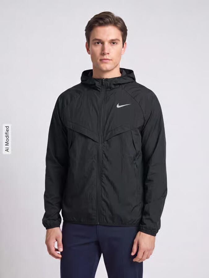 Nike Training Regular fit trainingsjack van puur katoen model 'STRIDE' - Foto 3