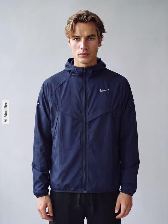 Nike Training Regular fit trainingsjack van puur katoen model 'STRIDE' - Foto 3