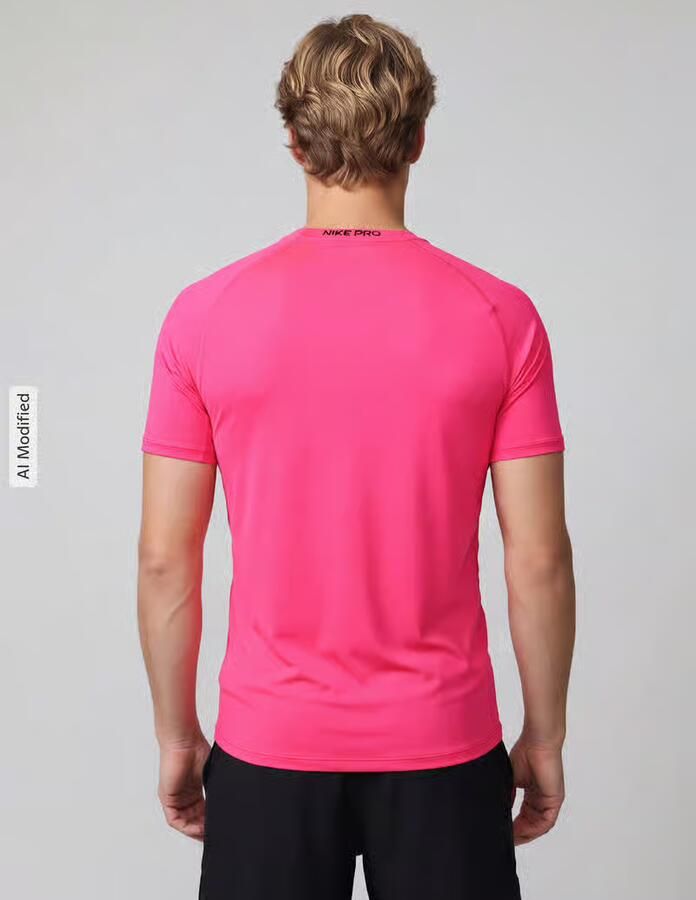 Nike Training Slim fit sport t-shirt met labelprint - Foto 2
