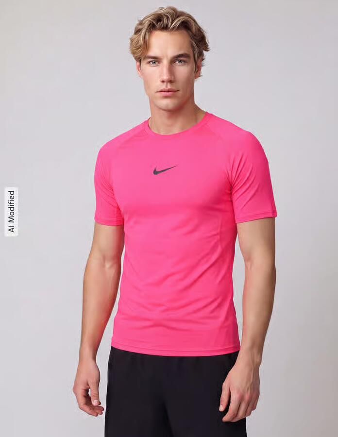 Nike Training Slim fit sport t-shirt met labelprint - Foto 3