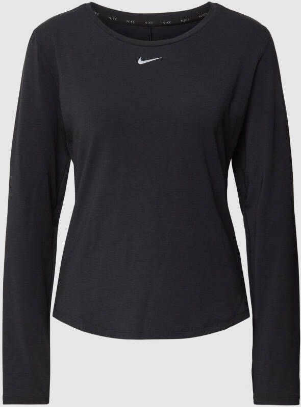 Nike Dri-FIT UV One Luxe Damestop met standaardpasvorm en lange mouwen Zwart