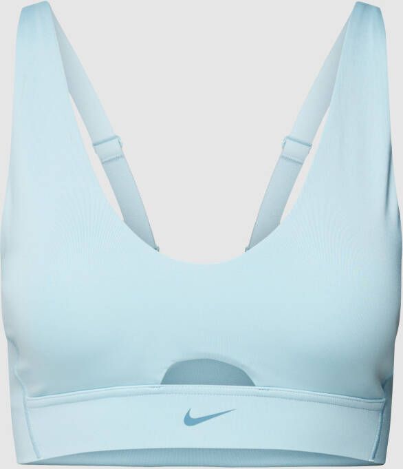 Nike Indy Plunge Cutout Padded sport-bh met medium ondersteuning Blauw