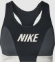 Nike Swoosh Sport-bh met logo medium ondersteuning en pad uit één stuk Zwart - Thumbnail 1