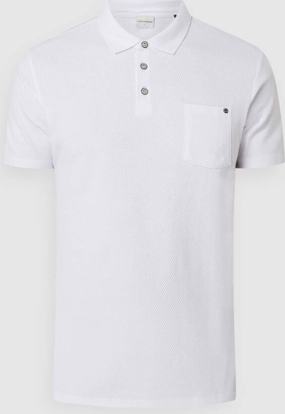 NO EXCESS Poloshirt met contrasterende voorkant
