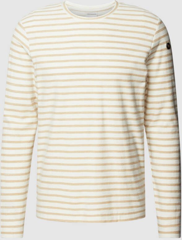NO EXCESS Shirt met lange mouwen met streepmotief