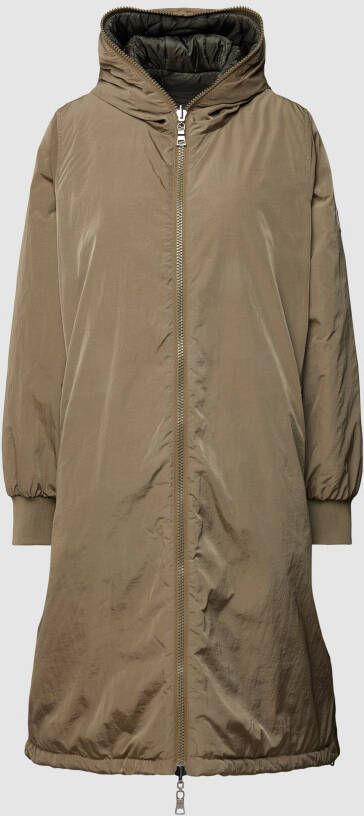 No.1 Como Lange jas met capuchon model 'NORA'
