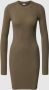 Noisy May Gebreide jurk met geribde ronde hals model 'NMSHIP' - Thumbnail 1