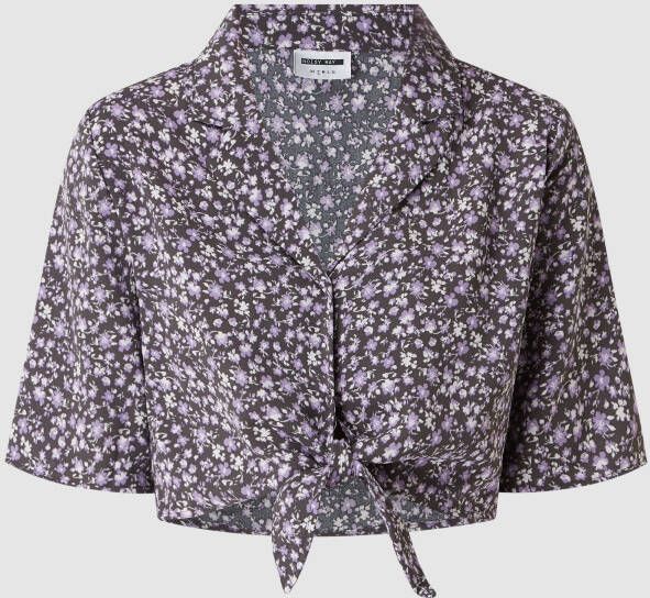 Noisy May Korte blouse met knoopdetail model 'Joe'