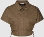 Noisy May Korte blouse met vetersluiting model 'PINAR' - Thumbnail 1