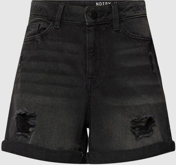 Noisy May Korte jeans met vaste omslag aan de pijpen model 'SMILEY'