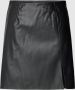 Noisy May Zwarte Leren Hoge Taille Split Rok Black Dames - Thumbnail 2