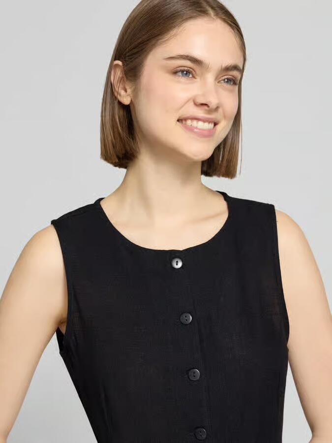 NOISY MAY Bodywarmer van mix van viscose en linnen model 'LEILANI'