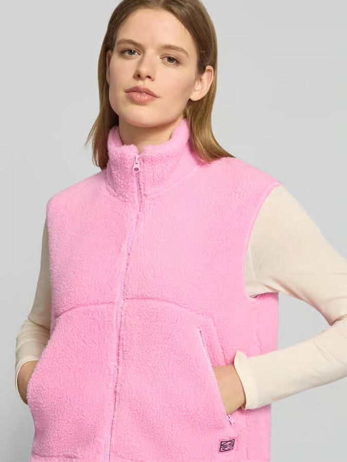 NOISY MAY Bodywarmer van teddybont met opstaande kraag model 'MASEY'