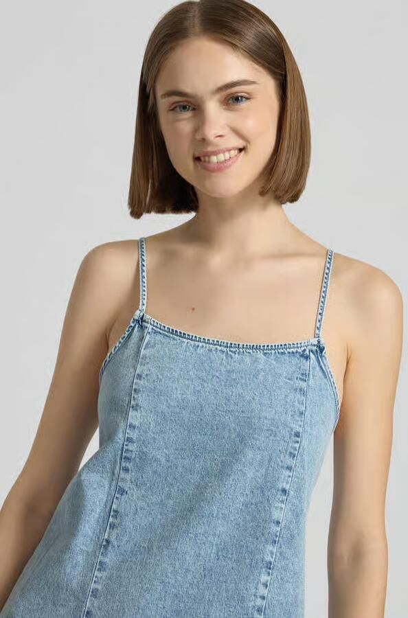 NOISY MAY Denimjurk met spaghettibandjes model 'SIGNE'
