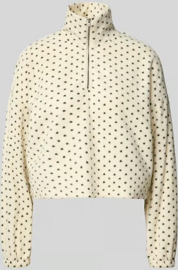 NOISY MAY Fleecepullover met opstaande kraag en ritssluiting model 'FLECI'