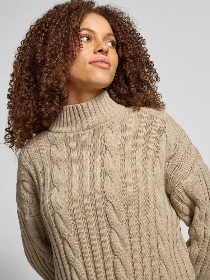 NOISY MAY Gebreide pullover met opstaande kraag en wol model 'HAYDA'