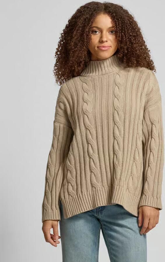 NOISY MAY Gebreide pullover met opstaande kraag en wol model 'HAYDA' - Foto 4
