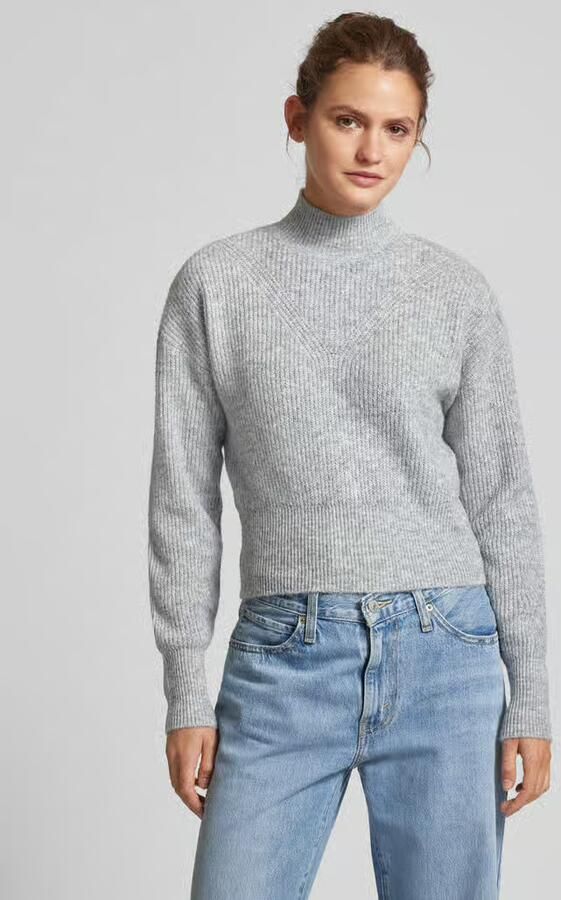 NOISY MAY gemêleerde trui NMNELLA van gerecycled polyester grijs - Foto 2