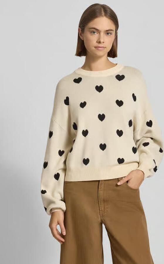 Noisy May Comfortabele gebreide trui voor modebewuste vrouwen Beige Dames - Foto 2