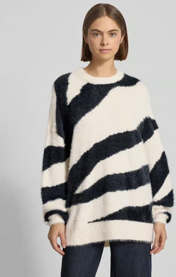 Noisy May Oversized gebreide pullover met ribboorden model 'HEIDI' - Foto 2