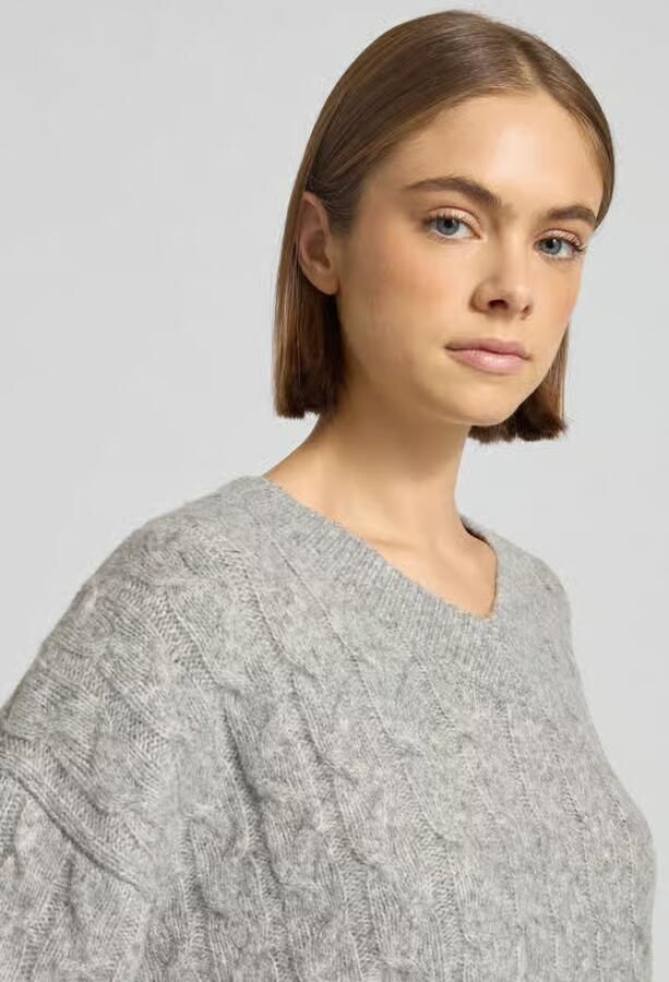 Noisy May Gebreide pullover met wol en kabelpatroon model 'MELOISE' - Foto 2