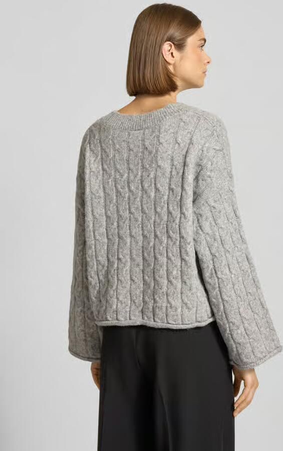 NOISY MAY Gebreide pullover met wol en kabelpatroon model 'MELOISE'