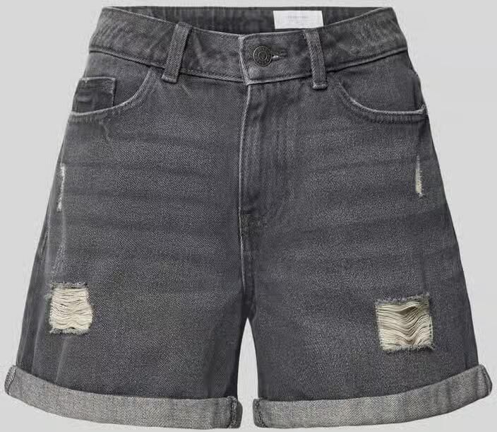 NOISY MAY Jeansshorts in destroyed-look model 'SMILEY'