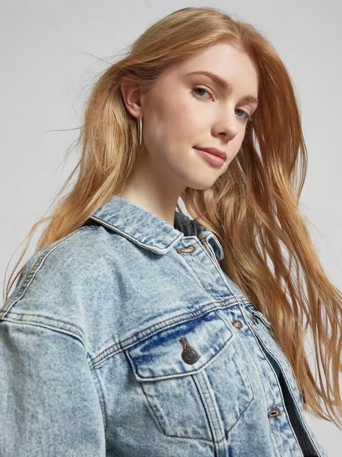 Noisy May Kort jeansjack met paspelzakken op de borst model 'NATHI' - Foto 2