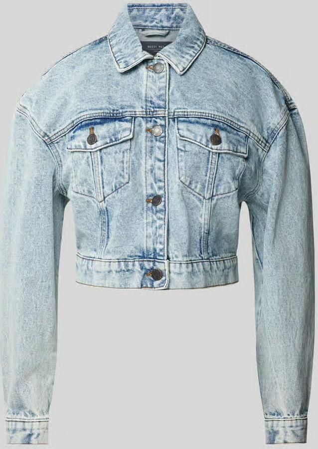 Noisy May Kort jeansjack met paspelzakken op de borst model 'NATHI'