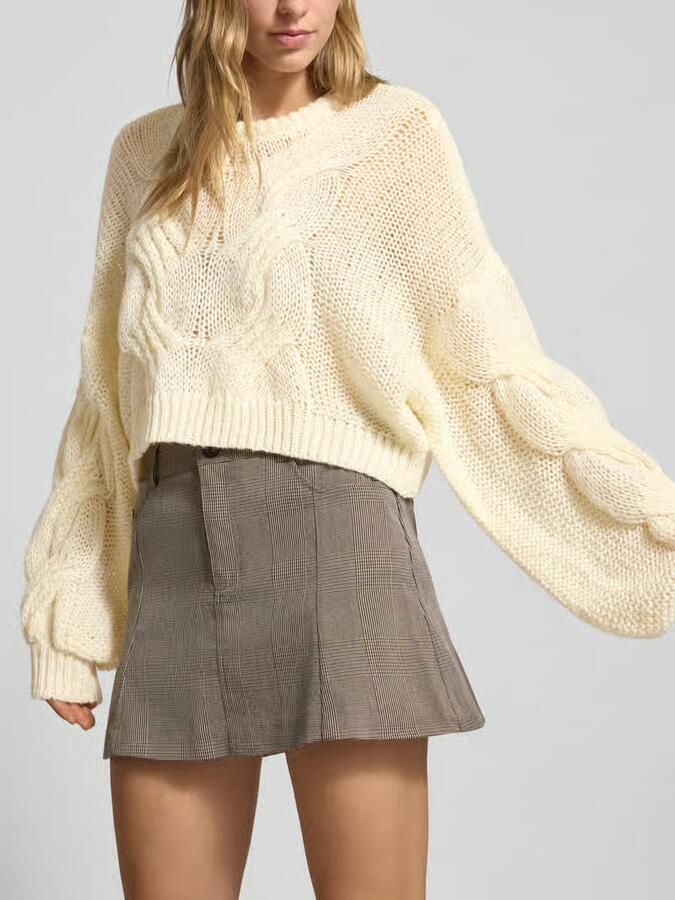 Noisy May Korte gebreide pullover met ribboorden model 'LOES' - Foto 2