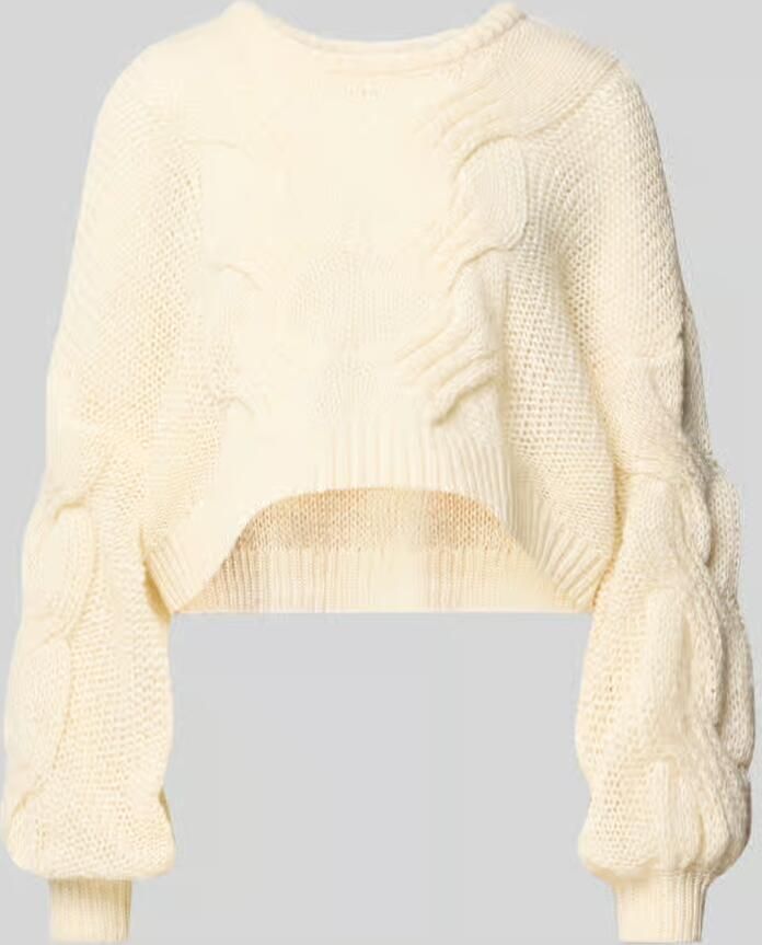 Noisy May Korte gebreide pullover met ribboorden model 'LOES'