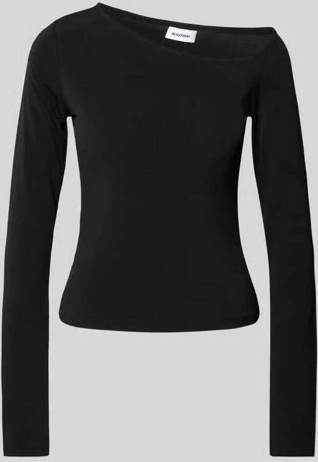 NOISY MAY Longsleeve met asymmetrische halslijn model 'BELLA'