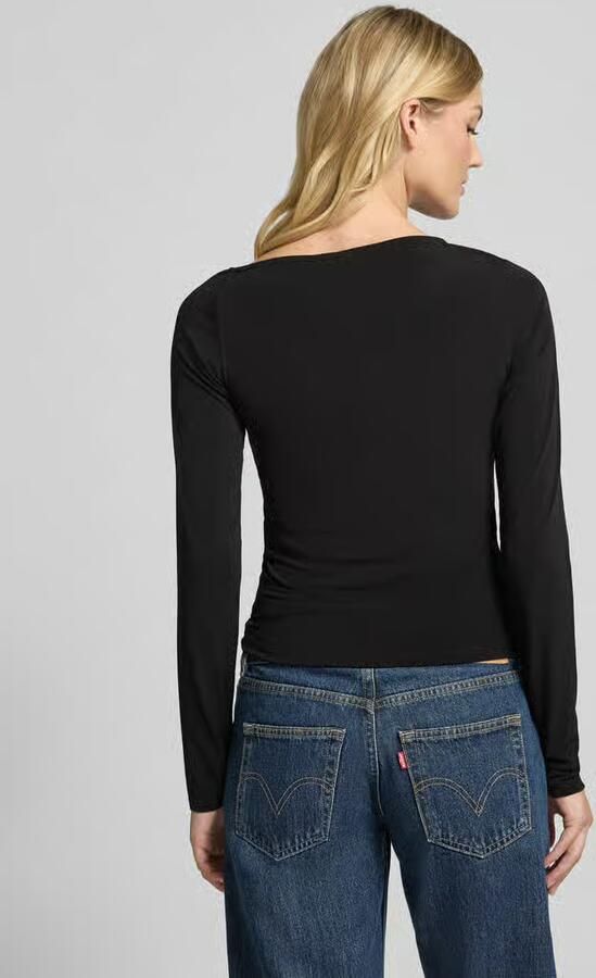 NOISY MAY Longsleeve met asymmetrische halslijn model 'BELLA' - Foto 2