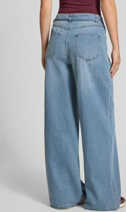 NOISY MAY Loose fit jeans met strikceintuur model 'MAISY'