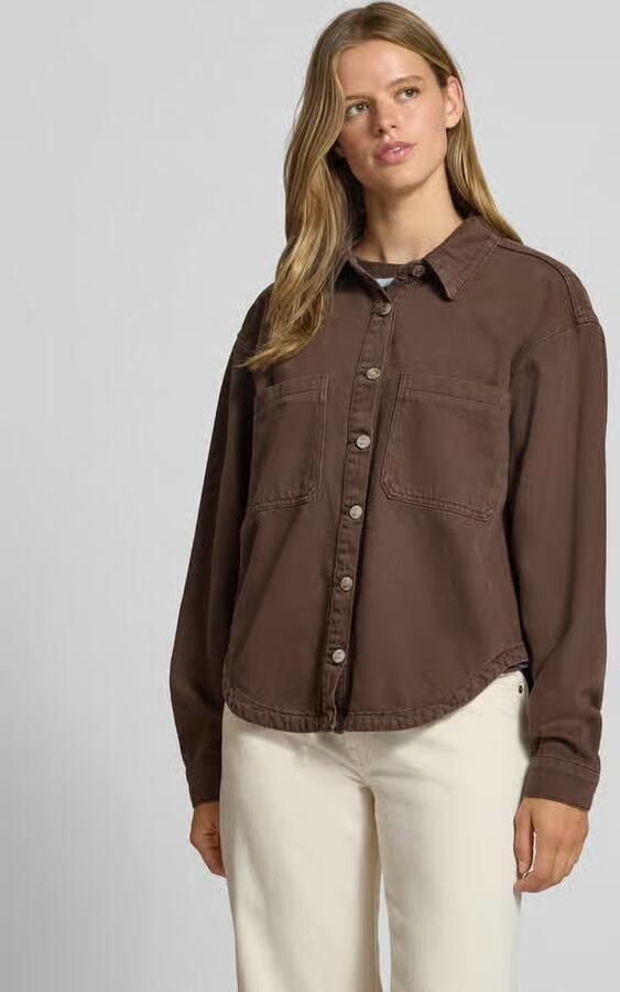 NOISY MAY Loose fit overshirt met wol met model 'ALVA' - Foto 3