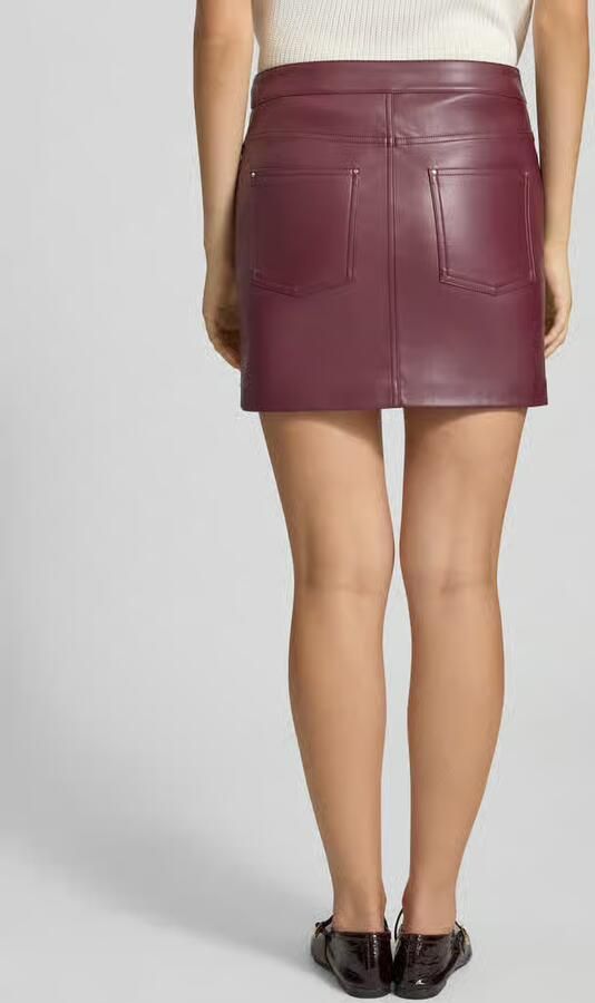 NOISY MAY Minirok in leerlook model 'KATE'