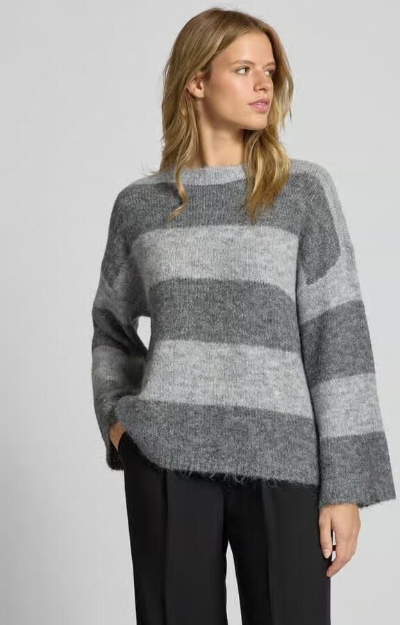 Noisy May Oversized gebreide pullover met ribboorden model 'SUTTON' - Foto 3