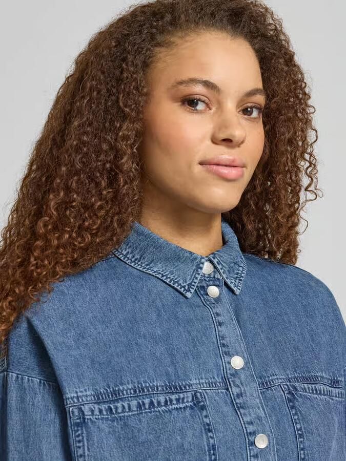 Noisy May Oversized overhemdblouse in denimlook model 'Enza' - Foto 2