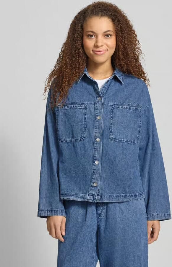 NOISY MAY Oversized overhemdblouse in denimlook model 'Enza' - Foto 2